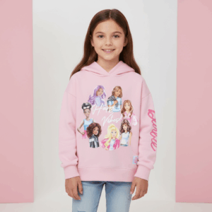 Barbie Bright Pink Cotton Hoodie