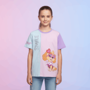 Paw Patrol 3 Multi-Colour Short Sleeve Tee for Girls (3–8 Years)