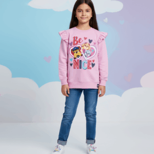 Paw Patrol Skye & Friends Bright Pink Ruffle Sweater