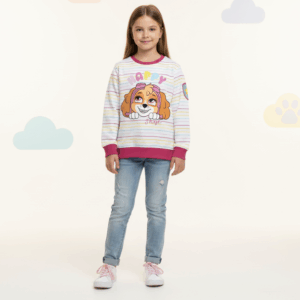 Paw Patrol Striped Skye Glitter Sweater