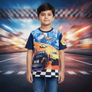 Hot Wheels Bright Navy Short Sleeve Tee for Boys (3–8 Years)