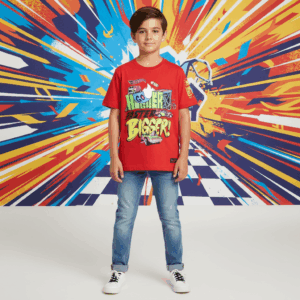 Hot Wheels Bright Red Short Sleeve Tee – Boys 3–8 Years